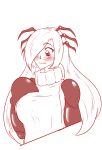  animal_humanoid arthropod blush bust_portrait cilia_whitewater claws clothed clothing crab crustacean crustacean_humanoid female hair humanoid lined_sketch marine nekophilia portrait simple_background sketch solo sweater turtleneck_sweater virgin_killer_sweater white_background 