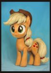  2018 applejack_(mlp) assasinmonkey cowboy_hat cutie_mark equine female freckles friendship_is_magic green_eyes hat horse invalid_tag mammal my_little_pony plushie pony signature simple_background smile solo 
