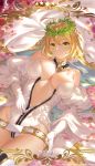  areola cangkong cleavage fate/grand_order leotard saber_bride saber_extra thighhighs 