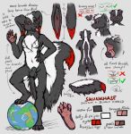  forceswerwolf hybrid lagomorph male mammal model_sheet nayrin rabbit skunk skunkhase 