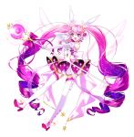  :d absurdly_long_hair aisha_(elsword) boo_1 boots dress elbow_gloves elsword floating_hair full_body gloves hair_ornament high_heel_boots high_heels holding holding_staff index_finger_raised long_hair looking_at_viewer magical_girl metamorphy_(elsword) open_mouth pink_eyes pink_hair short_dress simple_background sleeveless sleeveless_dress smile solo staff thigh_boots thighhighs very_long_hair w white_background white_footwear white_gloves 