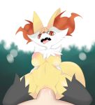  2018 321go! anthro areola black_fur braixen breasts canine clitoris cowgirl_position duo female first_person_view fur human human_on_anthro inner_ear_fluff interspecies inverted_nipples looking_at_viewer male male/female male_pov mammal navel nintendo nipples nude on_top open_mouth penetration penis pok&eacute;mon pok&eacute;mon_(species) puffy_areola pussy red_eyes red_fur red_nose saliva saliva_string sex solo_focus sweat teeth thick_thighs tongue tongue_out vaginal vaginal_penetration video_games white_fur yellow_fur 