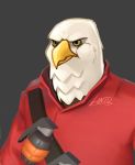  avian bald_eagle bird buxbi eagle grey_background low_res profile_picture simple_background soldier_(team_fortress_2) solo team_fortress_2 valve video_games 
