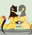  &lt;3 anthro atendedordeboludos duo female female/female heliolisk nintendo nude pok&eacute;mon pok&eacute;mon_(species) scalie sketch tagme video_games 