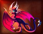  2018 blue_eyes claws cynder digital_media_(artwork) dragon female feral horn membranous_wings plaguedogs123 scalie simple_background smile solo spyro_the_dragon standing video_games western_dragon wings 