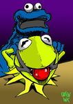  cookie_monster kermit_the_frog sesame_street tagme 