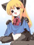  anime behind_the_rainbow blonde_hair canine dress female gaoru hair human long_hair mammal pasikon pussy solo there_is_a_devil upskirt young 