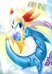  2011 anthro blue_eyes blue_fur bracelet canine dog dragon fur furred_dragon hair hi_res hybrid jewelry male mammal marine open_mouth orb sanaki shaorune simple_background solo tales_of_rebirth video_games 