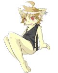  2008 blush bottomless clothed clothing feline mammal orange_eyes sanaki vest 