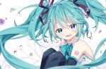  aqua_eyes aqua_hair bubbles hatsune_miku long_hair tagme_(artist) twintails vocaloid 