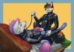  anal anthro balls bed canine collar deusexmoose duo fox harness knot male male/male mammal penis pillow rubber sex wolf 