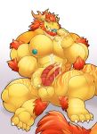  4_fingers 4_toes abs anthro balls blue_nipples cum cum_on_hand cum_on_penis cum_on_tongue dragon erection licking_cum male masturbation muscular muscular_male nipples pecs penile_masturbation penis scalie schwarzfox solo teeth toes tongue 