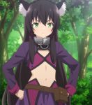  black_hair cat_ears flat_chest green_eyes hands_on_hips highres isekai_maou_to_shoukan_shoujo_dorei_majutsu long_hair rem_galeu screencap stitched third-party_edit 