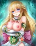  breast_hold breasts choujigen_game_neptune nipples no_bra open_shirt suterisu vert 