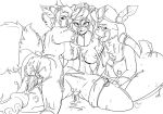  after_sex anthro breasts butt canine cum cum_leaking cum_on_breasts cum_on_butt cum_on_face cum_on_leg cumshot disembodied_penis ejaculation erection feline female female_focus foursome fox greyscale group group_sex humanoid_penis kneeling krystal lagomorph looking_at_viewer male male/female mammal monochrome nintendo nipples open_mouth orgasm penis pussy rabbit sex smile star_fox thick_thighs tongue tongue_out vein video_games yawg 