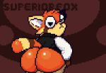  2018 ambiguous_gender animated big_butt bottomless butt clothed clothing digital_media_(artwork) mammal pixel_(artwork) pixel_animation red_panda superiorfoxdafox twerking 