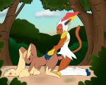  animated breasts duo female fire gabichan00 infernape lopunny male nintendo outside penetration penis pok&eacute;mon pok&eacute;mon_(species) pussy_juice sayo sex tree video_games 