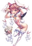  1girl animal_ears bunny_girl female hatsukaze homura_yuni leotard simple_background taimanin_(series) taimanin_asagi_battle_arena white_background 