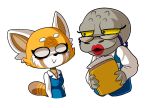  2018 aggressive_retsuko anthro clothed clothing eyewear female fur glasses hi_res lizard mammal red_panda reptile retsuko sanrio scalie tsubone turphs 