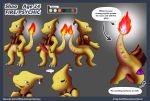  butt charmeleon claws clothed clothing digital_media_(artwork) erection feral fire flaming_tail looking_at_viewer male model_sheet nintendo penis pok&eacute;mon pok&eacute;mon_(species) shao simple_background smile solo tapering_penis tongue video_games vitrex 