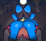  2018 ambiguous_gender anal anal_penetration animated anthro big_penis butt cum digital_media_(artwork) from_behind_position humanoid_penis lucario male male/ambiguous nintendo penetration penis pixel_(artwork) pok&eacute;mon pok&eacute;mon_(species) pull_out sex superiorfoxdafox video_games zoroark 