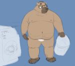  anthro belly bulge kemono male mammal overweight overweight_male public sketch softscone ursine 