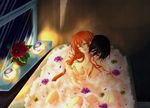  1boy 1girl bath black_hair brown_hair code_geass lelouch_lamperouge mixed_bathing shirley_fenette 