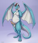 animal_genitalia animal_penis anthro balls deessel dragon erection knot male overweight overweight_male penis scalie simple_background slightly_chubby solo wings 