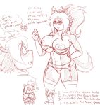  anthro areola big_breasts blood bra breasts canine clothing dialogue diana_(thecon) dog duke_(thecon) eyewear female garter_belt garter_straps glasses lingerie mammal mature_female mother nipples nosebleed parent son thecon underwear 