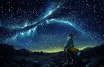  2018 anthro canine clothe clothed clothing detailed_background digital_media_(artwork) fox lukiri male mammal night outside sky smile solo star starry_sky 
