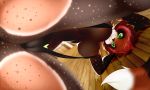  anthro breasts butt clothed clothing dutch_angle female first_person_view mammal moxaji red_panda solo 