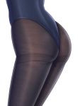  ass ass_focus blue_leotard brown_legwear close-up commentary_request fine_fabric_emphasis gurande_(g-size) highres leotard lower_body original pantyhose simple_background solo standing thighband_pantyhose tsutsumi_kirika white_background 