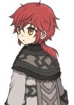  kokko_mlf long_hair looking_away looking_to_the_side lora_(xenoblade_2) parted_lips red_hair simple_background smile solo white_background xenoblade_(series) xenoblade_2 yellow_eyes younger 