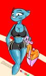  amazing_world_of_gumball anais_watterson anthro breasts butt cartoon_network cat feline female girly mammal nativefall nicole_watterson simple_background the_amazing_world_of_gumball thick_thighs 