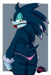  ambiguous_gender anthro clothed clothing crossdressing girly grey_background oasissonik simple_background solo sonic_(series) sonic_the_hedgehog werehog wide_hips 