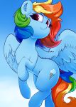 2018 absurd_res cutie_mark digital_media_(artwork) equine eyelashes feathered_wings feathers female feral friendship_is_magic hair hi_res hooves madacon mammal multicolored_hair multicolored_tail my_little_pony pegasus pink_eyes rainbow_dash_(mlp) rainbow_hair rainbow_tail smile solo wings 