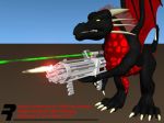  1998 3d_(artwork) digital_media_(artwork) dragon gun havoc_emberwing laser rangarig ranged_weapon scalie teeth weapon western_dragon 