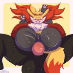  anal anal_penetration anthro balls big_balls big_dom_small_sub big_penis blush braixen coldfrontvelvet cuntboy cuntboy/male delphox duo erection female huge_balls humanoid_penis intersex intersex/male larger_male male nintendo open_mouth penetration penis pok&eacute;mon pok&eacute;mon_(species) pussy sex size_difference sweat thick_thighs video_games 