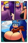  ? absurd_res anthro bernadette_hedgehog breasts clothing comic crossgender denizen1414 dialogue dreamcastzx1 english_text female hedgehog hi_res mammal sonic_(series) sonic_the_hedgehog speech_bubble text tight_clothing video_games 