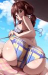  ass bikini cameltoe harukana_receive mochiyuki oozora_haruka swimsuits undressing 