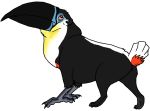  2012 4_toes alpha_channel ambiguous_gender avian beak bird bird_feet black_beak black_claws black_fur blue_beak blue_fur blue_markings channel-billed_toucan claws cute digital_drawing_(artwork) digital_media_(artwork) digitigrade eye_markings feathers feral full-length_portrait fur grey_claws gryphon hybrid hybrid_tail inner_ear_fluff long_beak looking_up mammal markings maxrunn mephitid multicolored_fur portrait quadruped red_eyes red_fur red_tail short_tail side_view simple_background smile solo standing stink_badger sunda_stink_badger tail_feathers talons toe_claws toes toggle_(maxrunn) toucan transparent_background two_tone_beak two_tone_tail watermark white_feathers white_fur white_tail yellow_fur zygodactyl 