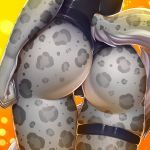  anthro big_butt bulge butt butt_shot faceless_female feline female knight_dd leopard mammal rubber snow_leopard solo standing thick_thighs 