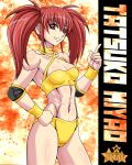  1girl character_name grin miyao_tatsuko muscle original red_eyes red_hair smile solo tagme taroimo_(00120014) twintails 