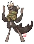  2018 3_fingers 3_toes 4_arms alpha_channel ambiguous_gender anthro bavom biped black_fur black_spots black_tail brown_countershading brown_eyes brown_fur brown_nose camo claws countershade_face countershading digital_drawing_(artwork) digital_media_(artwork) dog_tags eyebrows fangs featureless_crotch fluffy fluffy_tail front_view full-length_portrait fur gloves_(marking) grey_fur grey_tail griffsnuff head_tuft jewelry mammal markings mephitid mostly_nude multi_arm multi_limb multi_tail multicolored_fur naked_scarf necklace portrait scarf short_arms simple_background smile smirk smug snout solo spots spotted_fur spotted_tail spread_arms standing stink_badger sunda_stink_badger toes toony transparent_background two_tone_tail white_claws white_fur white_tail 