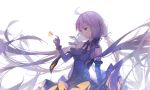  blue_dress dress elbow_gloves gloves kieed long_hair purple_hair quad_tails revision solo star stellated_octahedron very_long_hair vocaloid xingchen yellow_eyes 