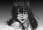  :p artist_name asui_tsuyu bangs boku_no_hero_academia commentary commentary_typo dated english english_commentary facial_mark greyscale hair_between_eyes highres long_hair long_sleeves looking_to_the_side mars_foong monochrome realistic solo speedpaint straight_hair tongue tongue_out 