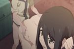  1boy 1girl animated animated_gif black_hair brown_eyes censored nude sex toshi_densetsu_series 