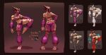  abs absurdres alternate_costume arabian_clothes bare_shoulders covered_mouth drill_hair fighting_stance han_juri highres laz revealing_clothes see-through_sleeves street_fighter twin_drills 