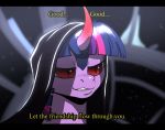  2018 4th_(artist) ambiguous_gender bust_portrait crossover emperor_palpatine english_text equine friendship_is_magic hair horn mammal multicolored_hair my_little_pony portrait red_eyes slit_pupils solo star_wars text twilight_sparkle_(mlp) unicorn 