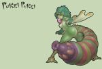  anus ass breasts character_name from_behind full_body green_background green_hair green_skin long_tongue looking_back monster_girl monster_hunter monster_hunter:_world muhut nipples nude personification pukei-pukei pussy simple_background standing tail tongue tongue_out uncensored wings yellow_eyes 
